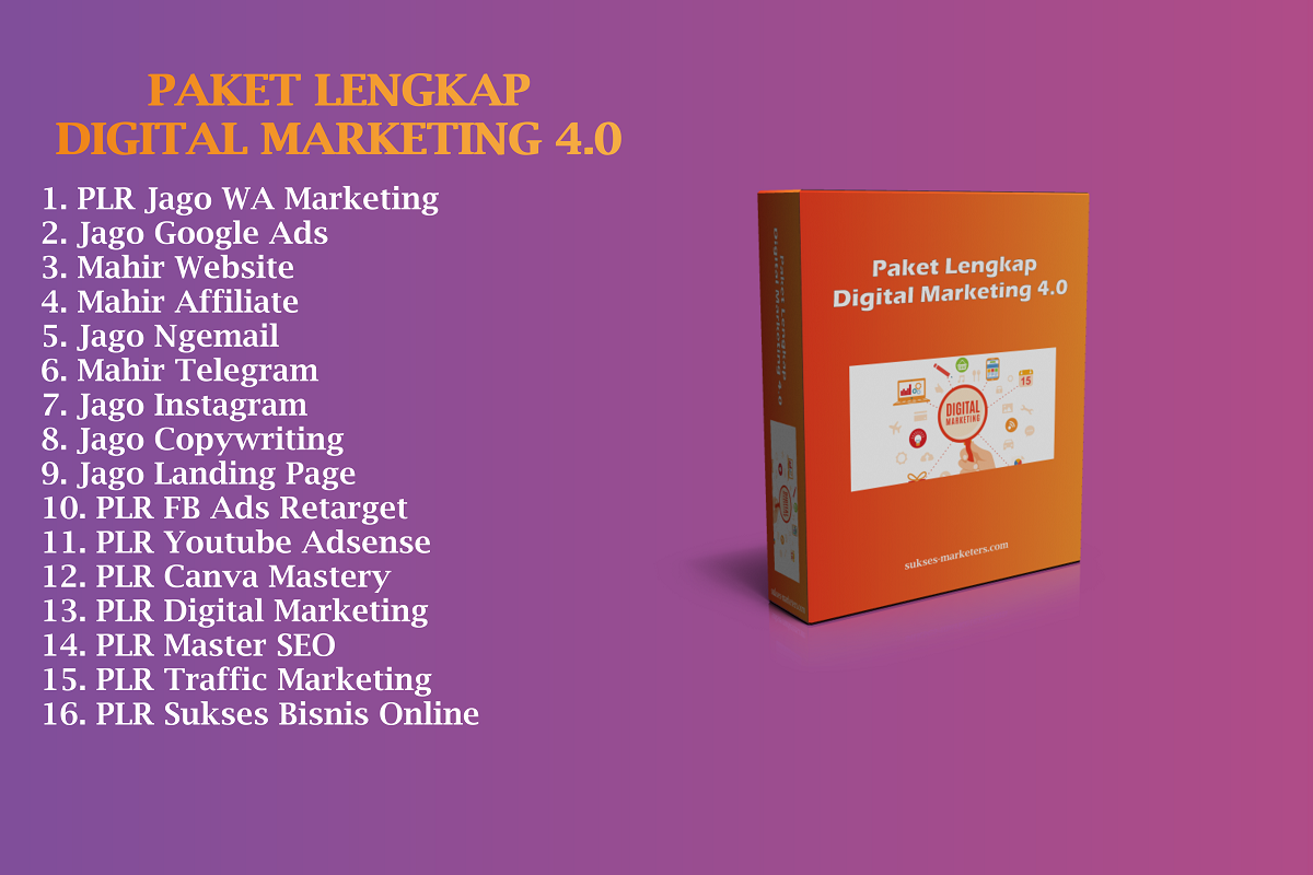 Paket Lengkap Digital Marketing 4.0