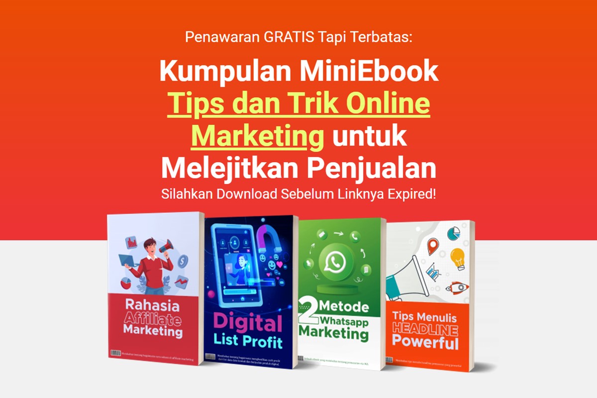 [GRATIS 100%] Kumpulan Mini Ebook Tips dan Trik Online Marketing untuk Melejitkan Penjualan
