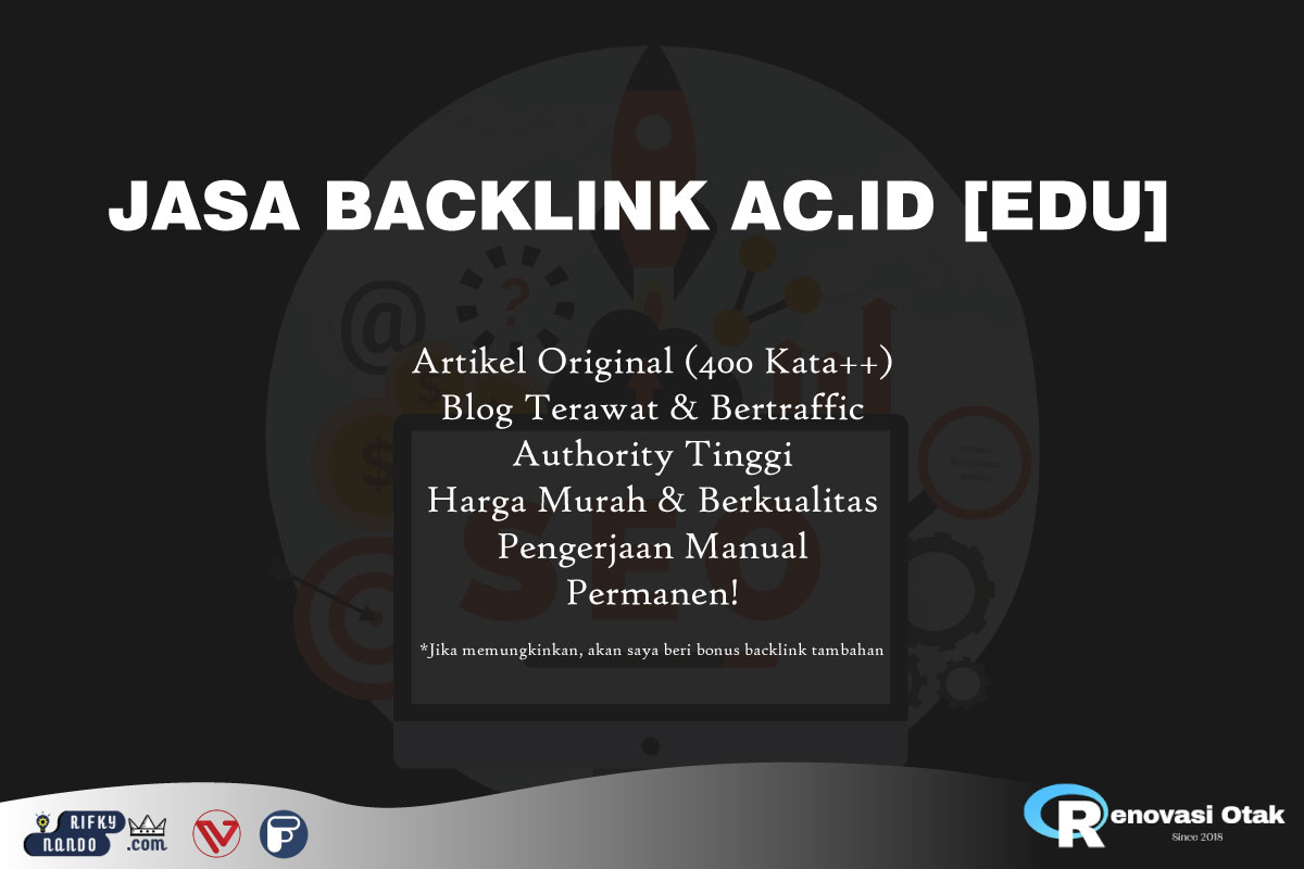 Jasa Backlink ac.id [EDU] Dofollow, Berkualitas!