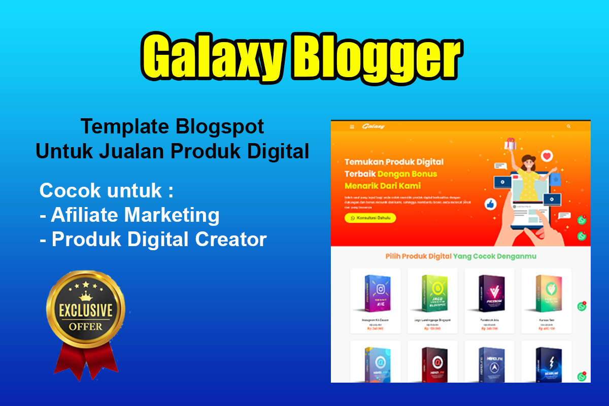 NEW GALAXY BLOGGER - Template Blogspot Untuk Affiliate Marketing 