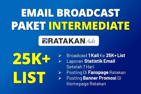Email Broadcast Ads Paket INTERMEDIATE