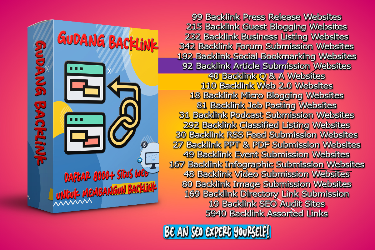 Gudang Backlink - Daftar 8000+ Situs Web untuk Membangun Backlink !