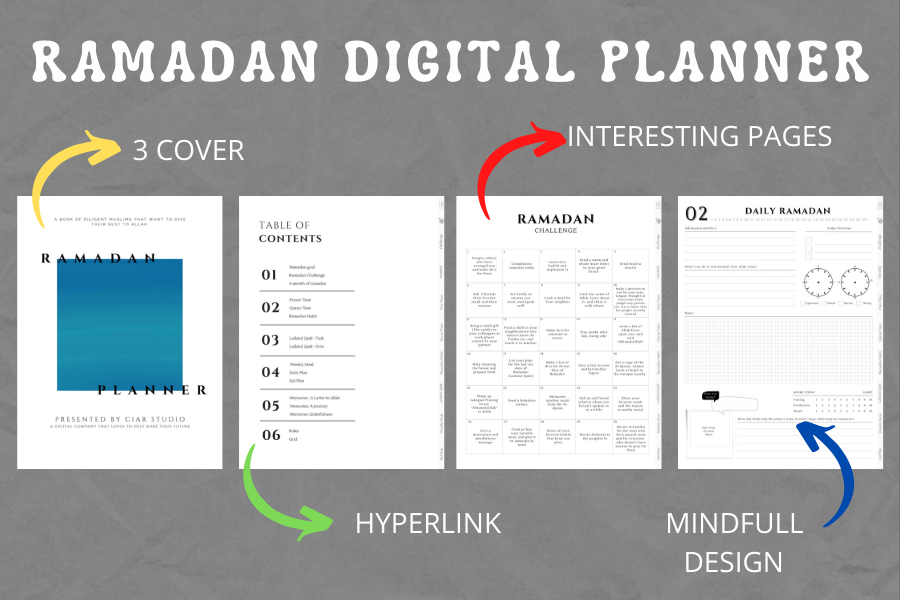 Ramadan Digital Planner with Hyperlink 