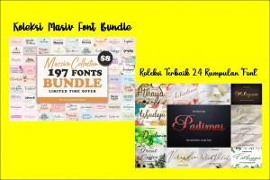 2 Bundle Fonts Premium & Eksklusif terbaik Vol.-5