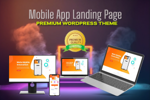 Mobile App Landing Page WordPress Theme