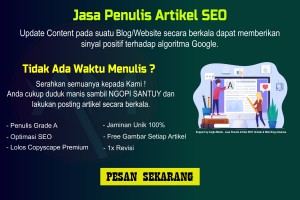 Jasa Penulis Artikel SEO Murah Indonesia 1000 Kata (Premium Quality)