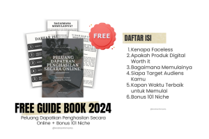 FREE Guide Book 2024 - Peluang Dapatkan Penghasilan Secara Online + Bonus 101 Niche