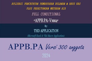 Aplikasi Excel Pembayaran Bulanan + Hitung Air Full Conditional : APPB.PA-v300a