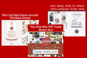 3 Bundle Template Sosial media Premium & Eksklusif Populer terbaik Vol.-10