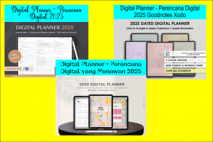 3 Bundle  Digital Planner Premium & Eksklusif terbaik 2025 Vol.-1