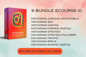 Bundle 9 Ecourse Instagram Bisa dijual lagi