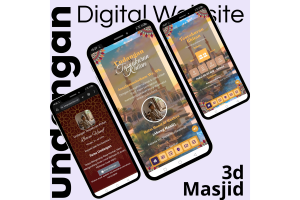 Undangan Digital Website Khitanan Anak 3d Animasi Masjid Motion Sunatan Tasyakuran Khitan Link Wa