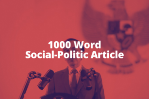 Jasa Pembuatan Artikel Sosial-Politik 1000 kata