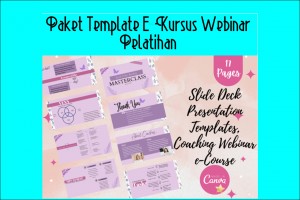 Paket Template E-Kursus Webinar Pelatihan