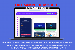 FREE SAMPLE ANIMASI STUDIO - 10 MODULE VIDEO ANIMATION