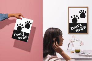 Wall Art Jejak Kaki Kucing ( Dont Stop )