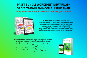 25 Worksheet Mewarnai Hewan Lucu + 50 Short Stories for Beginner English Learners