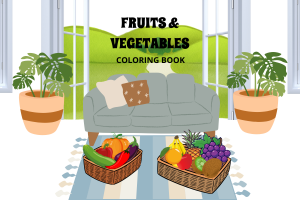 Fruits and Vegetables Coloring Book 