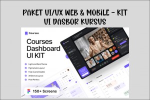 Paket UI/UX Web & Mobile - KIT UI Dasbor Kursus