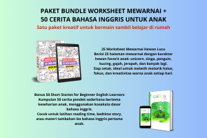 25 Worksheet Mewarnai Hewan Lucu + 50 Short Stories for Beginner English Learners