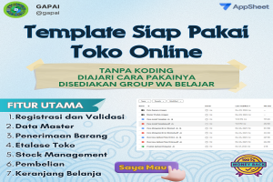 Template Toko Online dengan Appsheet