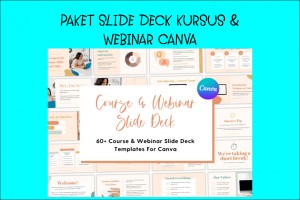 Paket Slide Deck Kursus & Webinar Canva