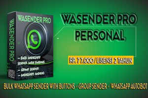 WaSender PRO Personal - Bulk WA Support Tombol [ Lisensi 2 Tahun ]