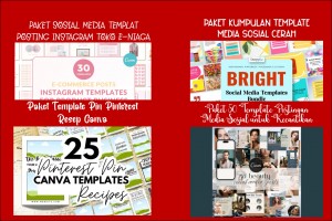 4 Bundle Template Sosial media Premium & Eksklusif Populer terbaik Vol.-9