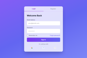 Modern Login & Register Form