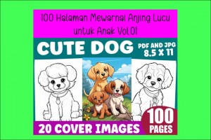 Bundle Premium Halaman mewarnai anak Anjing (300 pages)