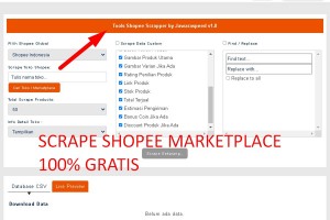 [Tools  Scrape Produk Shopee] Scrapper Data Marketplace GRATIS