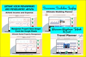 4 Bundel Spreadsheet Airbnb-Properti-Pernikahan-Perjalanan