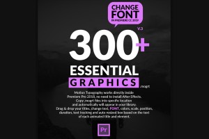 Paket 300 Typography Essential Graphic for Premiere Pro