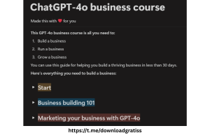 Download Gratis ChatGPT-4o business course Free Download