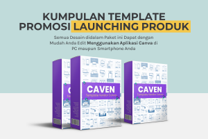 CAVEN - Desain Promosi Launching Produk Digital Jadi Mudah