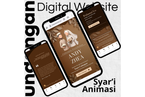 Undangan Digital Website Pernikahan Syari Full Kata & Kalimat Islami Syar'i Tanpa Foto Web Link Wa